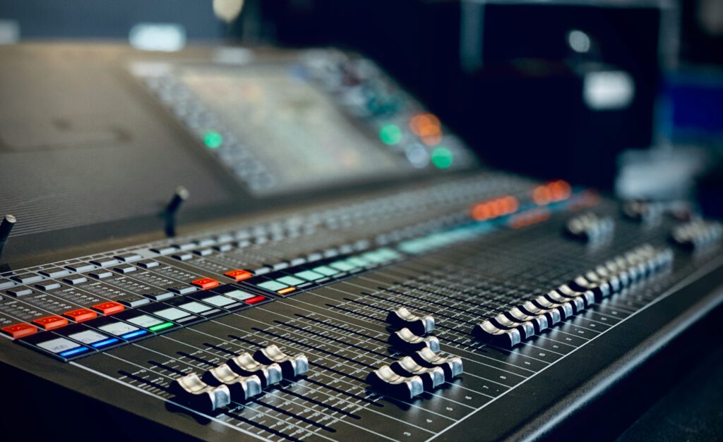 Audio board close up